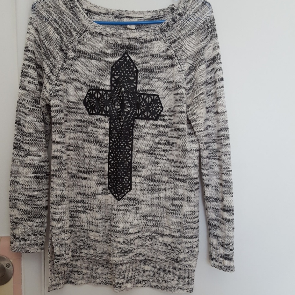 Black cross sweater